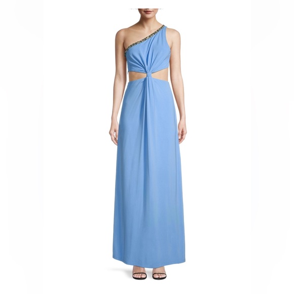 NWT Ramy Brook Hailey One Shoulder Cut out Gown - Picture 1 of 4